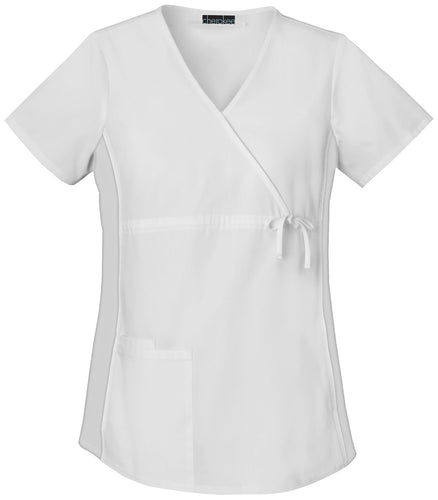 2892 Cherokee Mock Wrap Maternity Scrub Top