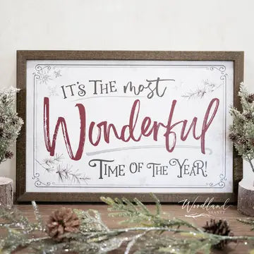 Most Wonderful Time Framed Sign