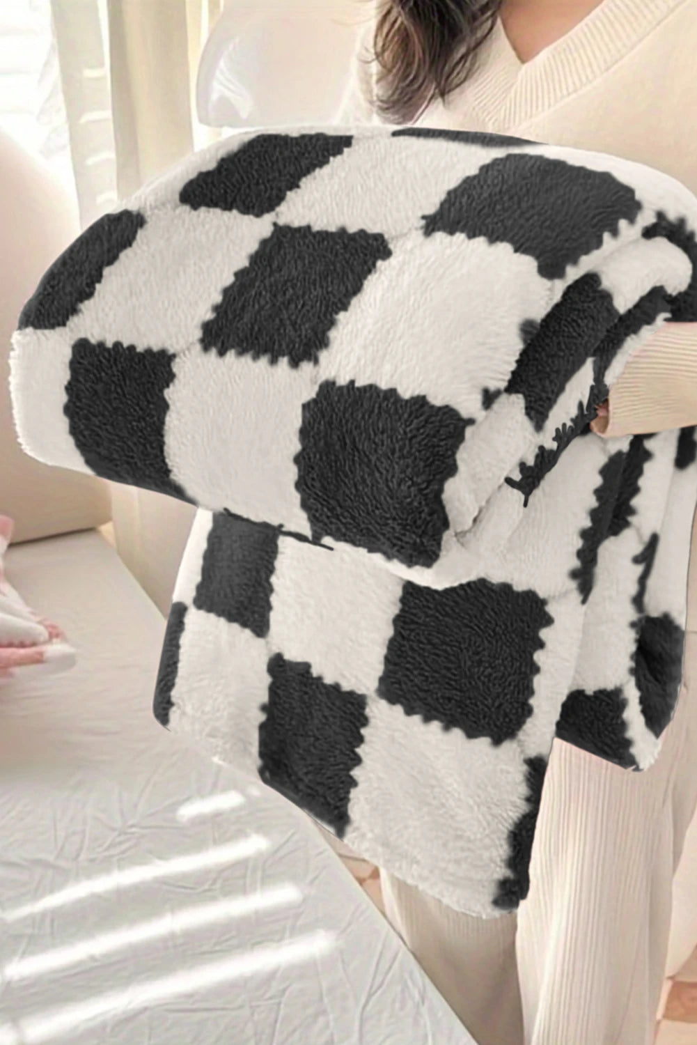 Black Checkered Blanket