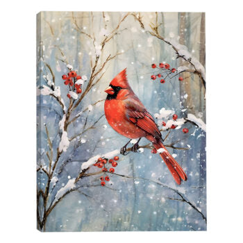 Cardinal Light Up Canvas 12x16
