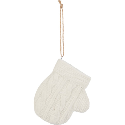 Ceramic Knitted Mitten Ornament