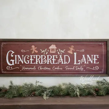 Gingerbread Framed Sign