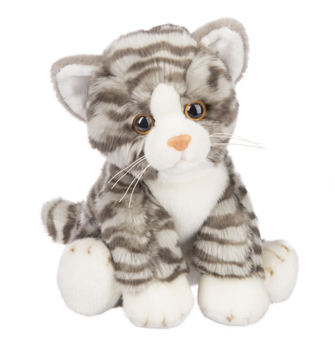 Grey Tabby Cat Plush 12