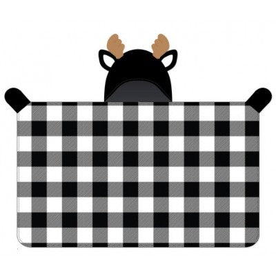 Hooded Moose Throw with Mittens