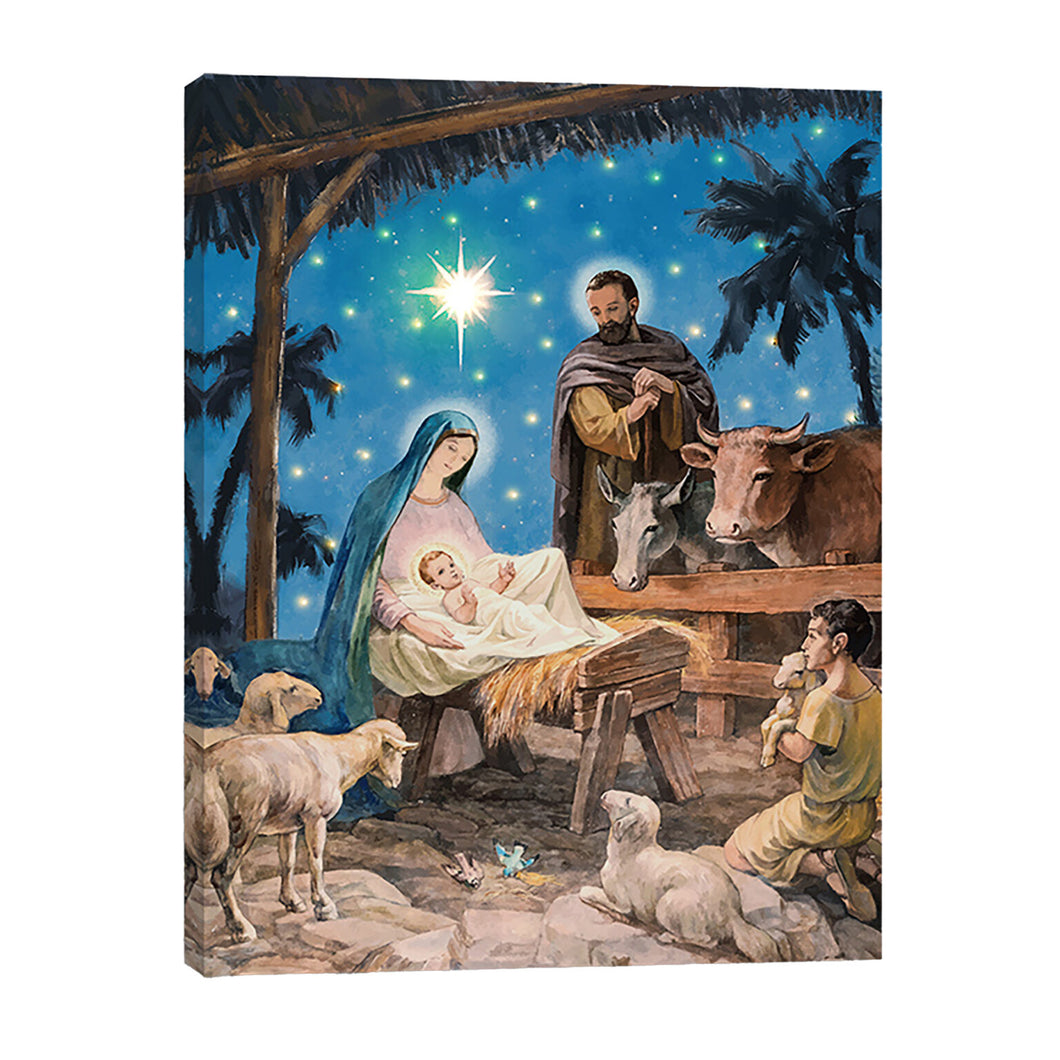 Nativity Light Up Canvas 12x16