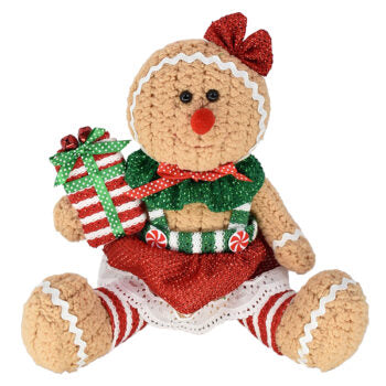 Plush Gingerbread Girl Sitting
