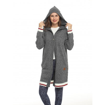 Hooded Rustic Grey Cardigan
