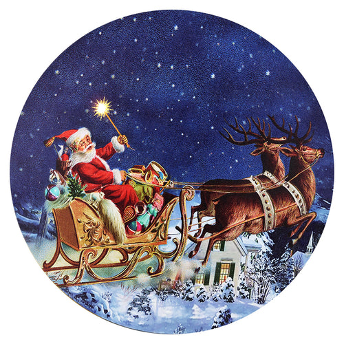 Santa Light Up Canvas 16