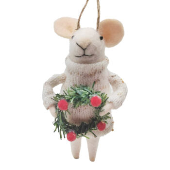 Mouse Wearing Knitted Sweater