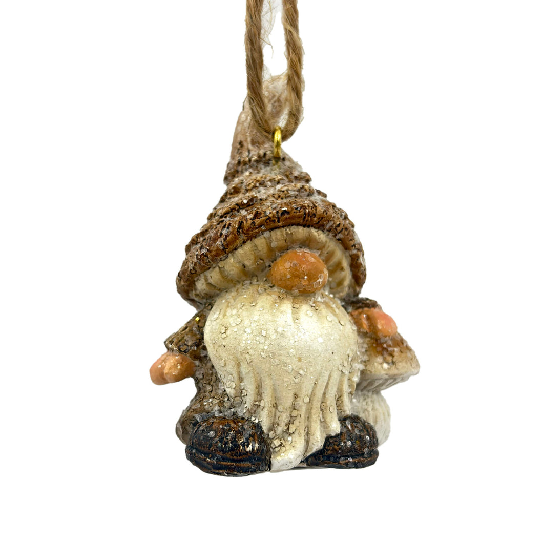 Resin Gnome Frosted w Mushroom 2.5