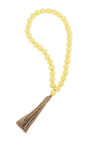 Yellow Bead Loop with Tassel
