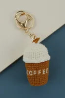 Coffee Pendant Crochet Keychain