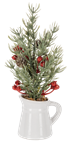 Holiday Tree in Milk Vase