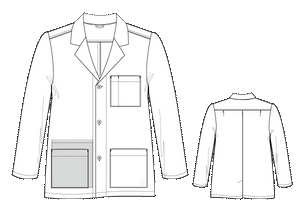 7102 Men's Consultation Coat in White